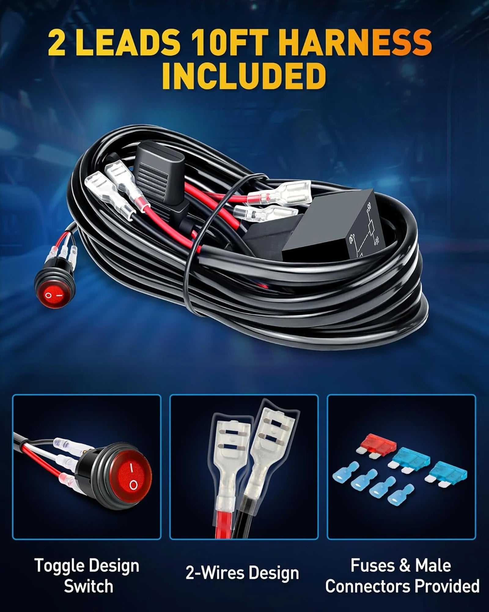 Pair of Nomad Pacific Supply Terra Pods 4-inch LED off-road lights mounted on a vehicle for enhanced visibility.