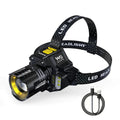 Nomad GlowMaster LED headlamp with motion sensor and adjustable straps, designed for outdoor or hands-free use.