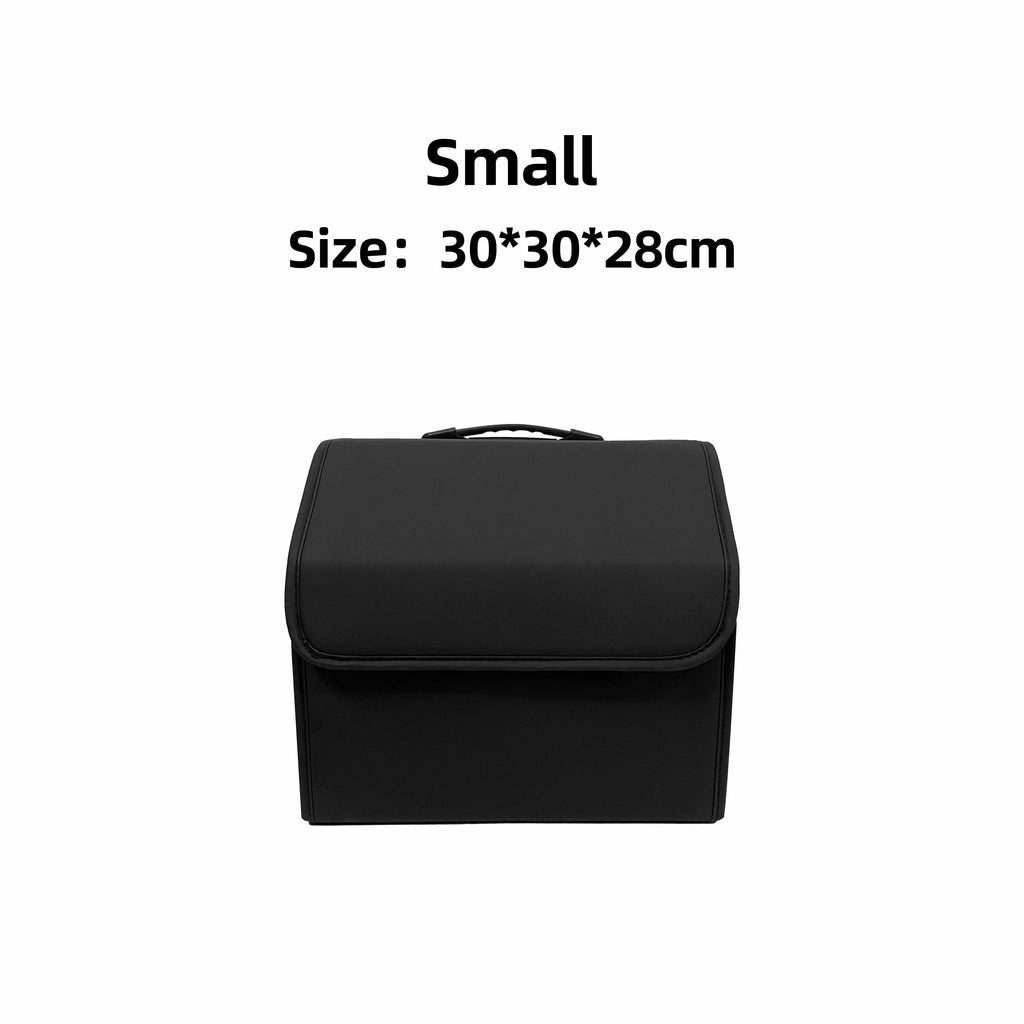 Nomad Pacific Supply Nomad Trunk Caddy foldable cargo storage box with lid, black plastic, lightweight and durable for car trunk organization
