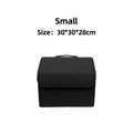 Nomad Pacific Supply Nomad Trunk Caddy foldable cargo storage box with lid, black plastic, lightweight and durable for car trunk organization