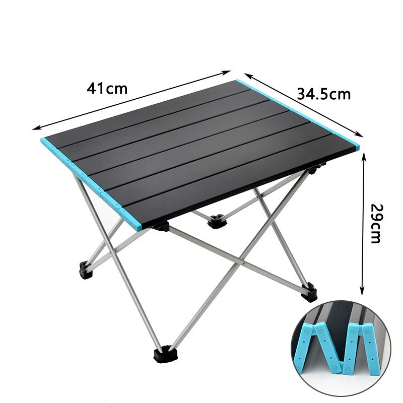 Nomad Ultralight Aluminum Folding Camping Table with roll-up design, portable dinner desk for outdoor camping and picnics.