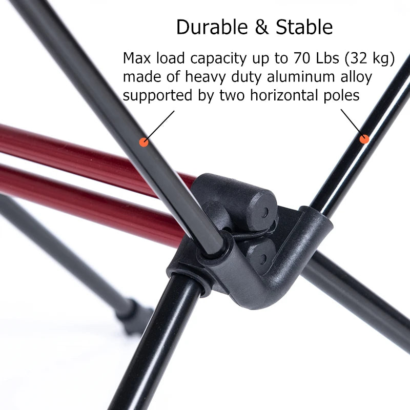 Nomad x Naturehike ultralight folding camping table with portable mesh surface and aluminum frame for outdoor use