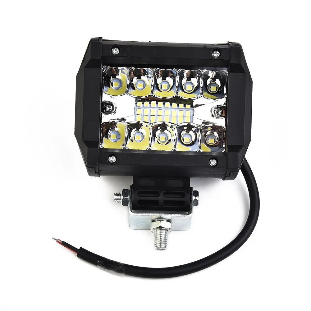 Nomad Pro 60W LED offroad light bar with combo spot and flood beams, waterproof driving lamp for rugged outdoor use.
