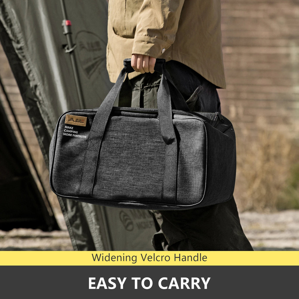 Nomad Pacific Supply 26L heavy-duty camp kitchen and gear organizer with multiple compartments and sturdy handles, ideal for outdoor camping.