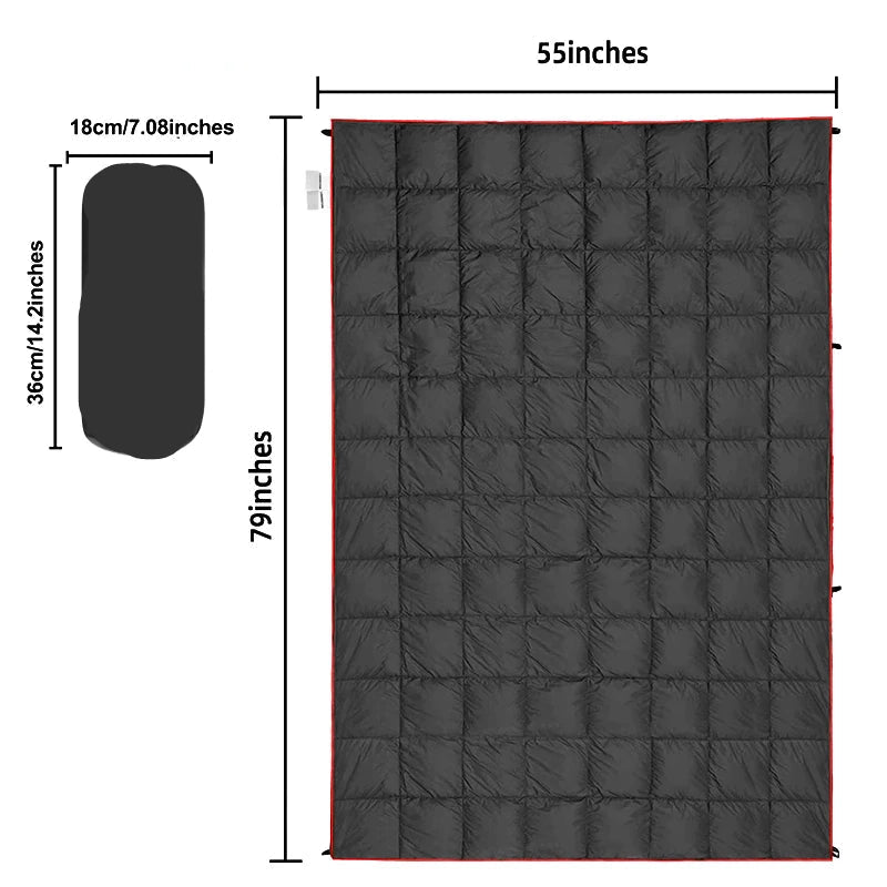 Nomad Pacific Supply Puffy Camp Blanket, lightweight weatherproof trail quilt, packable all-season travel comforter, outdoor gear