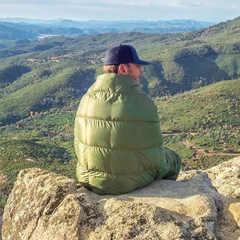 Nomad Puffy Camp Blanket by Nomad Pacific Supply, lightweight weatherproof trail quilt, packable all-season travel comforter, outdoor gear