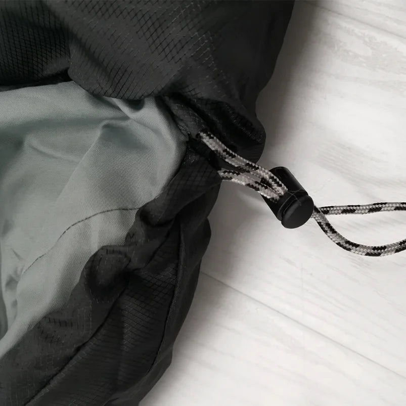 Nomad Pacific Supply ultralight compact sleeping bag, weatherproof and lightweight sleeping gear for outdoor camping and backpacking.