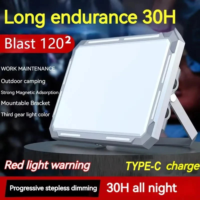 Nomad Searching Pro high-power magnetic camping lantern with bright LED light and durable design for outdoor camping.