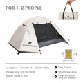 Nomad Pacific Supply waterproof camping tent with silver coating, designed for hiking and backpacking, easy to set up and rainproof.