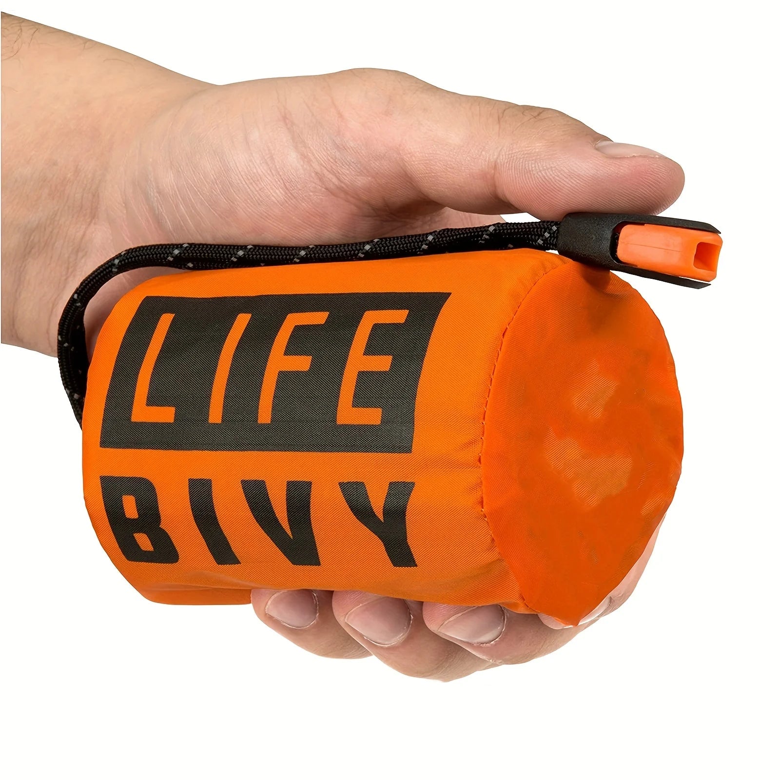 Nomad BivyShield thermal emergency sleeping bag with waterproof Mylar blanket, compact survival gear, and lightweight design.