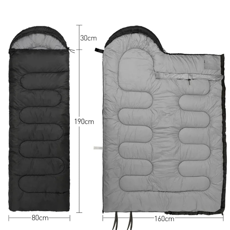 Nomad Pacific Supply ultralight compact sleeping bag, weatherproof and lightweight, ideal for camping and backpacking adventures.