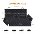 Heavy-duty hunting dog backseat protector by Nomad Pacific Supply, waterproof mat with side flaps for vehicle seat protection.