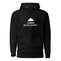 Nomad Black Unisex Hoodie with White Mountain Logo